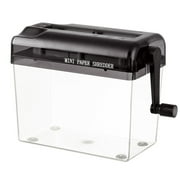 Koadzawe Mini Manual Shredder, Office Portable Hand Paper Cutter For Paper/Notes/Bills/Portrait/Photos Fits A6 Size Or Folded To A6 Size (Black) Black